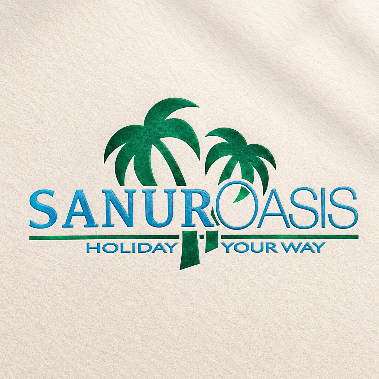Sanur Oasis logo presented on business cards